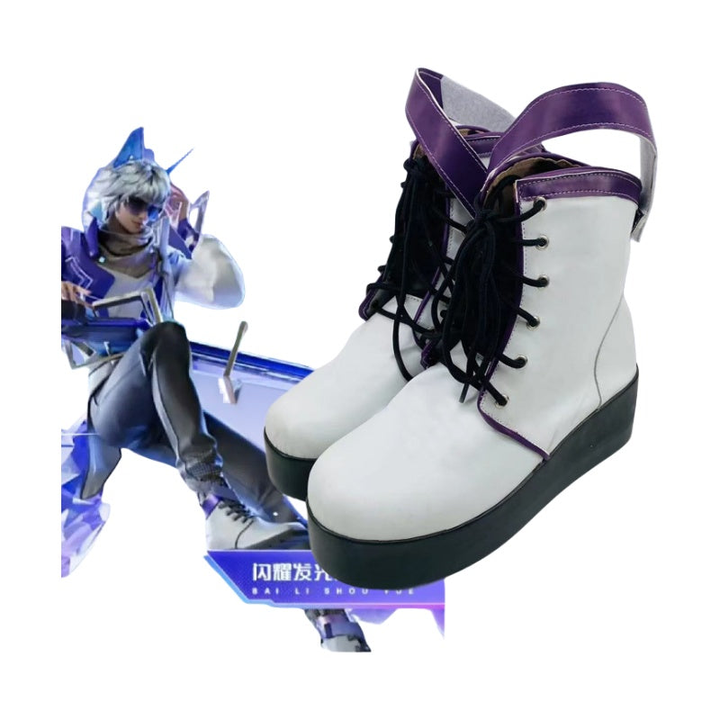 806 Honor of Kings Baili Shouyue True Me Hertz Cosplay Shoes for Anime Conventions - Halloweez