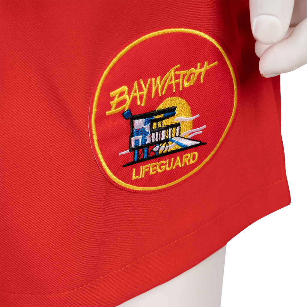 Baywatch-Inspired Men's Red Swim Shorts Set for Summer - Halloweez