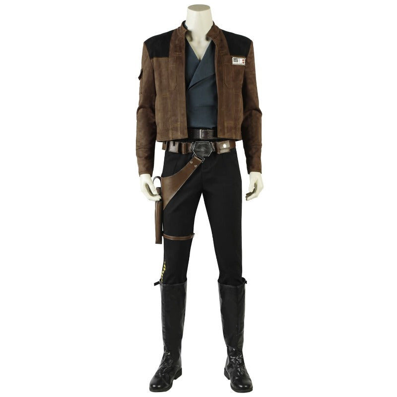 Halloweez Han Solo Cosplay Set - Jacket, Pants, Belt for Star Wars Fans - Halloweez