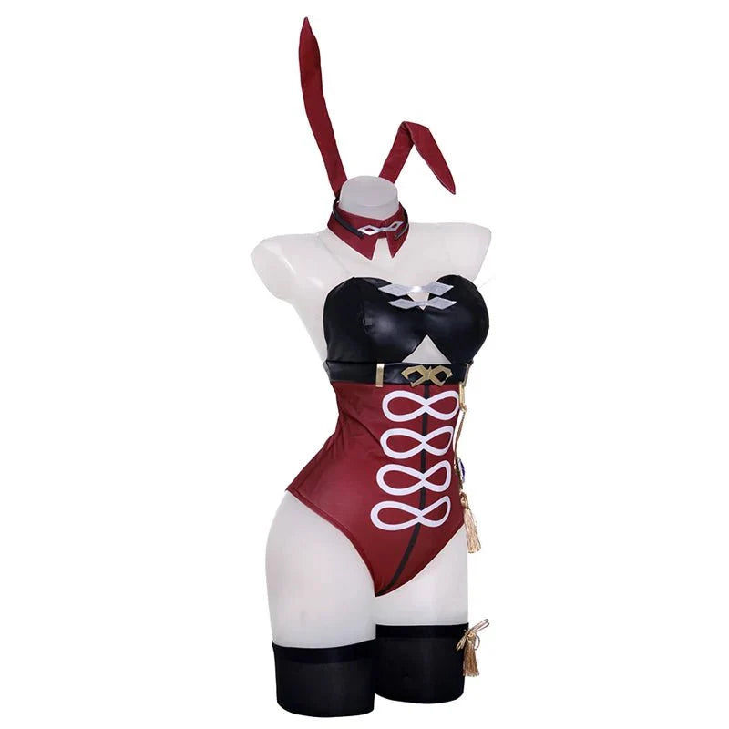 Halloweez Genshin Impact Beidou Bunny Girl Costume Sexy Women Jumpsuit Original Cosplay Costume Full Set - Halloweez