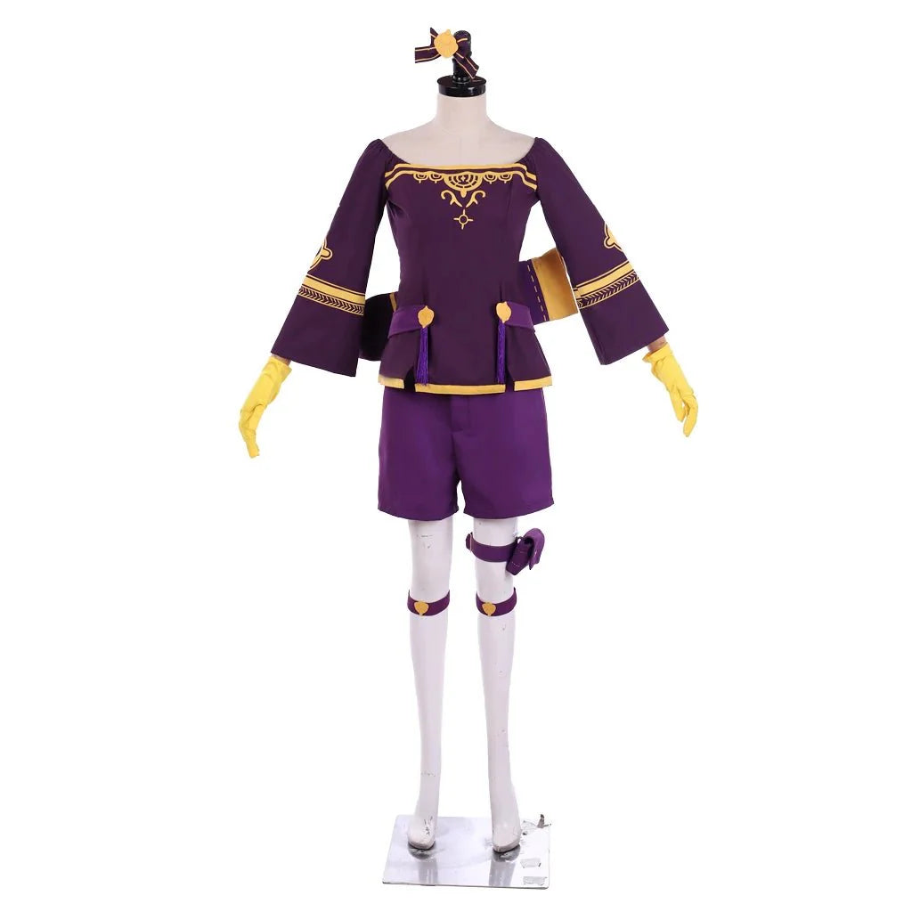 Bernadetta Cosplay Game Fire Emblem Costume Women Fantasia Purple Battle Uniform Suit Halloween Party Warrior Disguise Outfits - Coscosmos