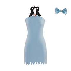Halloweez Sexy Blue Mini Dress - Betty Rubble Costume for Women | Flintstones Cosplay - Halloweez
