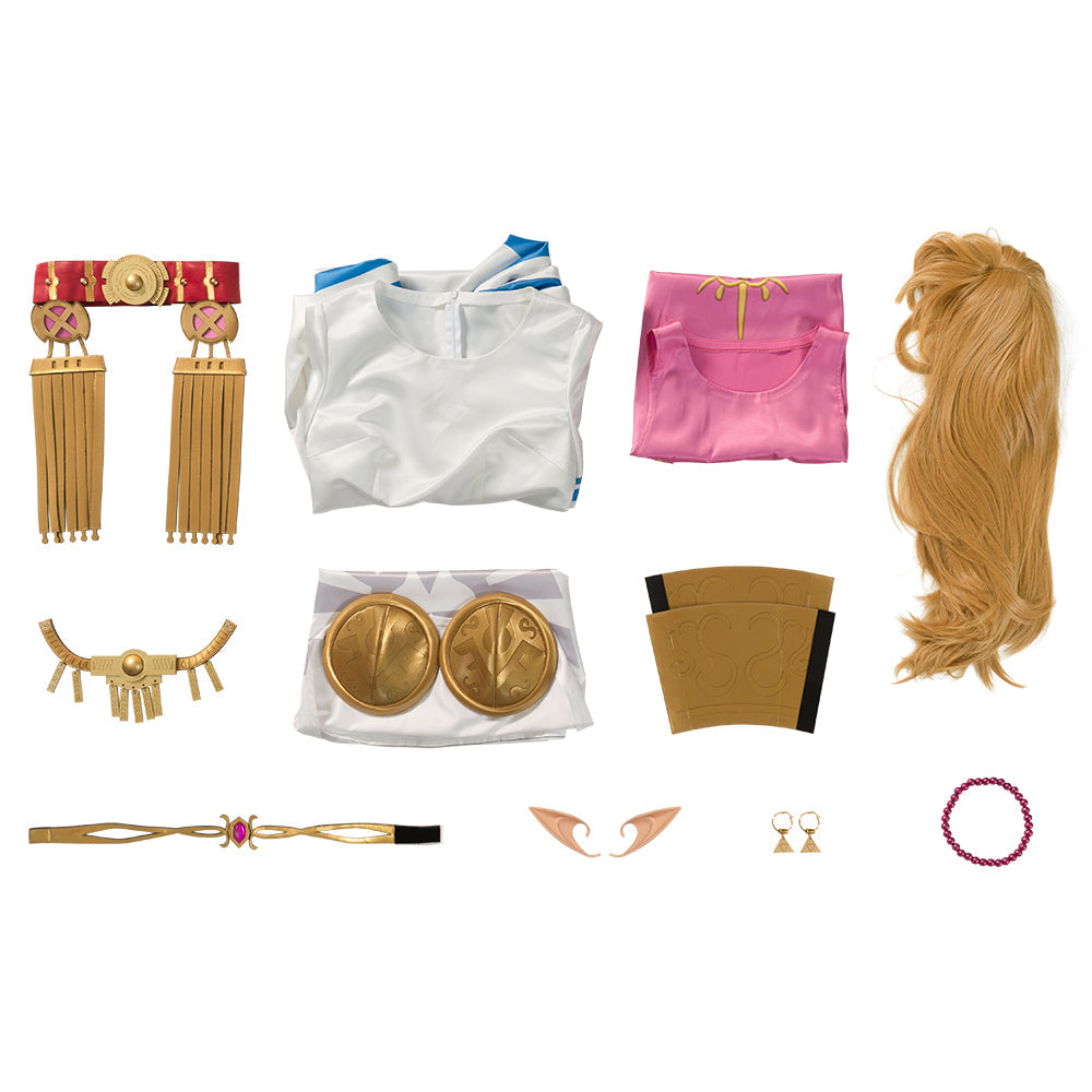 Halloweez Super Smash Bros. Ultimate Princess Zelda Pink Cosplay Costume - Game Inspired Outfit