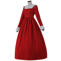 Vestido de noche de princesa victoriana renacentista rojo para mujer para carnaval y fiestas temáticas