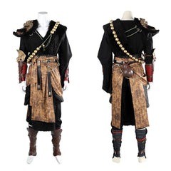 Black Myth Wukong Cosplay Costume | Premium Black Robe Full Set - Coscosmos