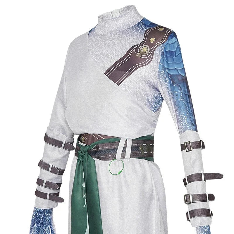 Black Myth Wukong White - Clad Noble Cosplay Costume | White Robe Halloween Suit for Men | Elegant Noble Design for Fans - Coscosmos