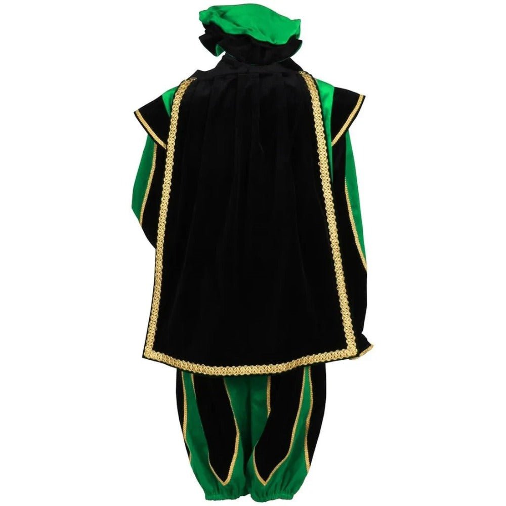 Black Peter Cosplay Costume for Men - Traditional Tudor Velvet Festival Outfit with Ball Gown - Coscosmos