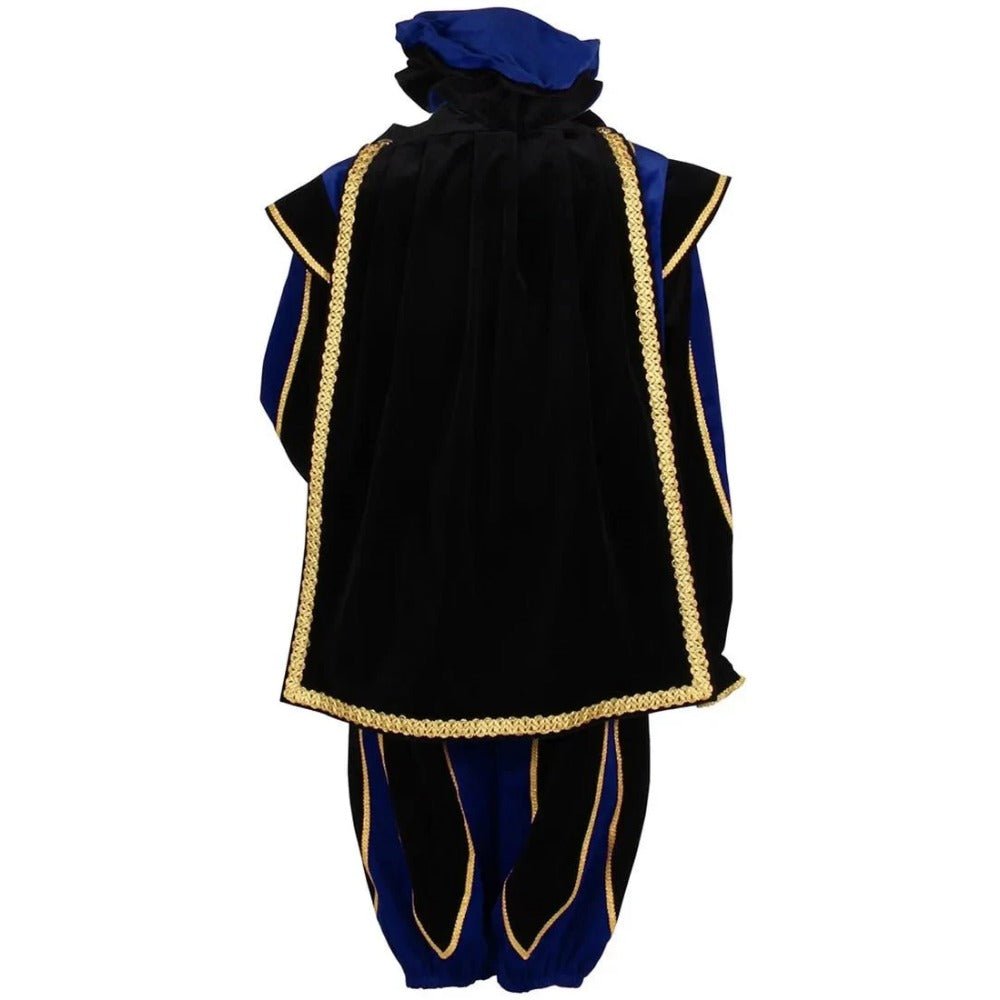 Black Peter Cosplay Costume for Men - Traditional Tudor Velvet Festival Outfit with Ball Gown - Coscosmos