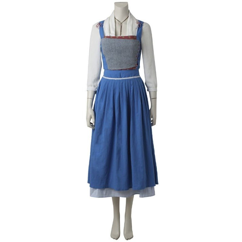 Blue Belle Maid Costume - Anime Cosplay Beauty and the Beast Dress for Show & Party - Coscosmos