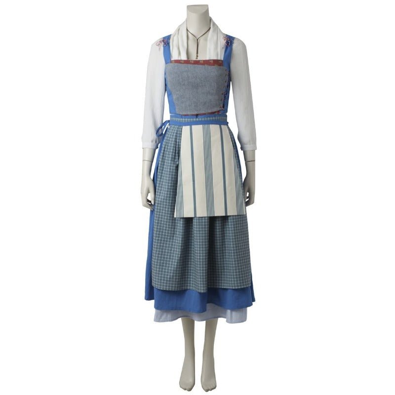 Blue Belle Maid Costume - Anime Cosplay Beauty and the Beast Dress for Show & Party - Coscosmos