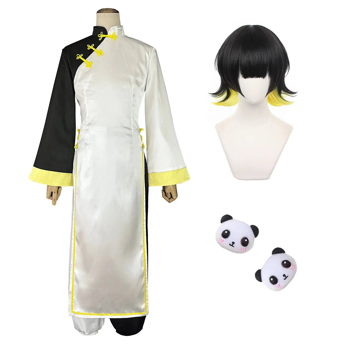 Blue Lock Anime Bachira Cosplay China Costume Kung Fu Tang Suit Stage Wig Rose Net Synthetic Fibers Adjustable Size Gift - Coscosmos