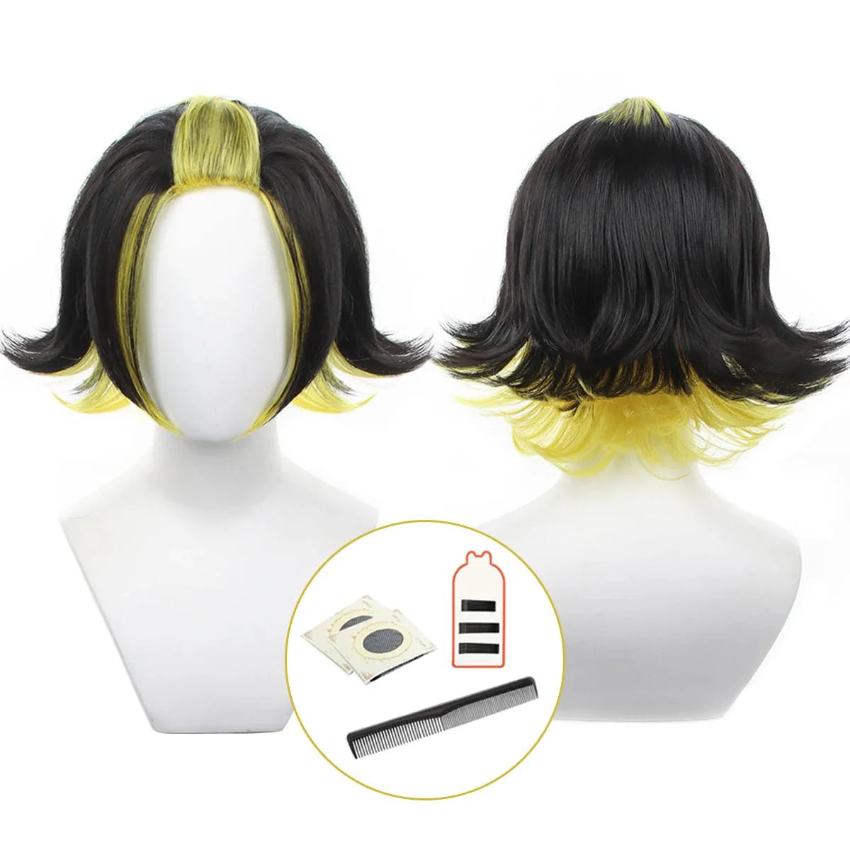 Halloweez Blue Lock Bachira Anime Cosplay Wig for Football Player with Adjustable Size and Heat Resistance - Halloweez