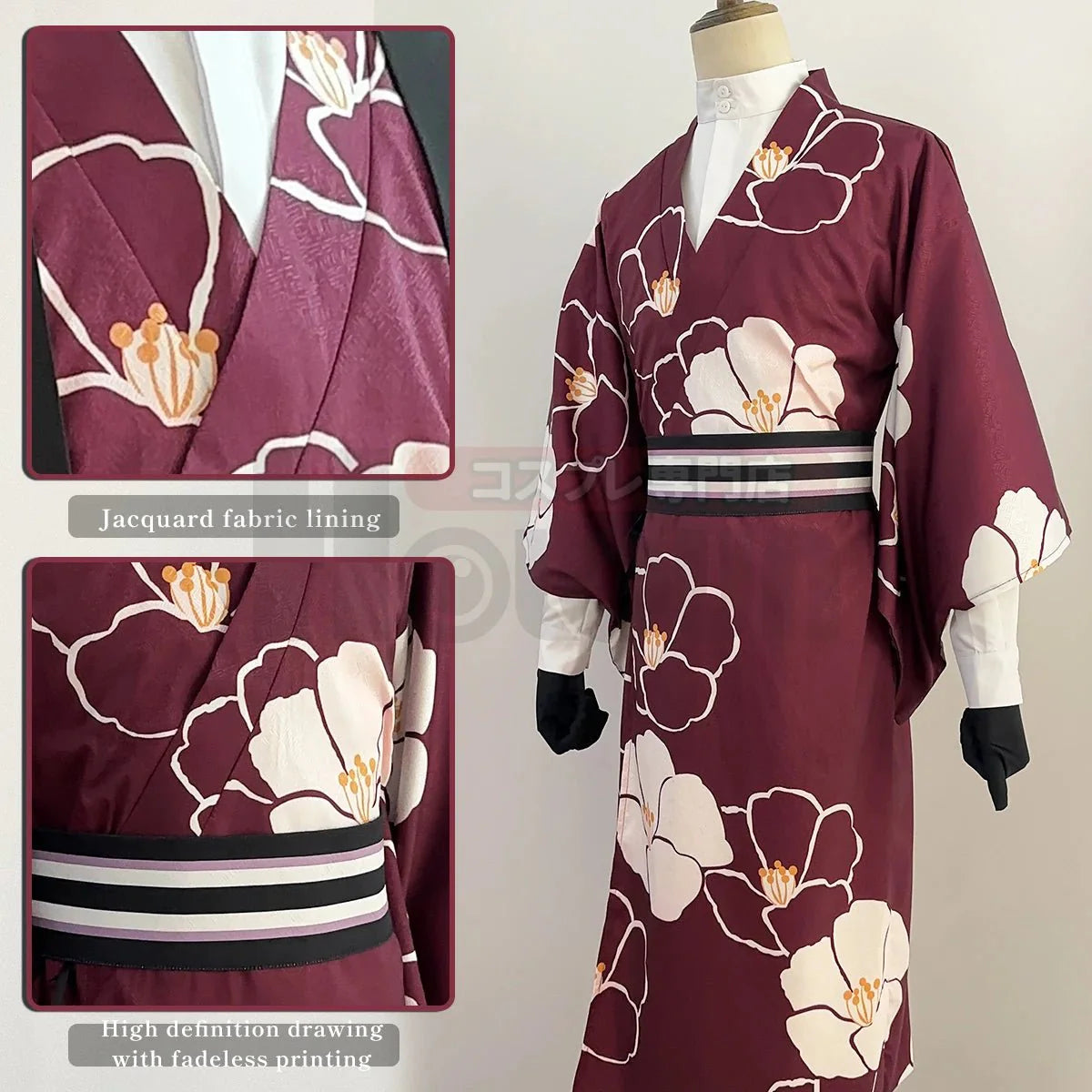 Blue Lock Anime Chigiri Cosplay Kimono Romantic Series Wig Rose Net Synthetic Fibers Adjustable Size Halloween Christmas - Coscosmos