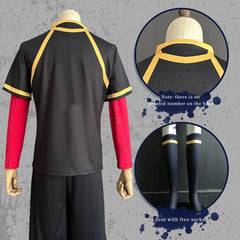 Blue Lock Anime Cosplay Costume Bastard Munchen Blank DIY Version Red Blue Football Soccer Team Training Uniform Gift - Coscosmos