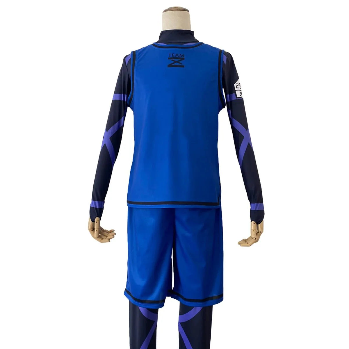 Blue Lock Anime Cosplay Costume Bastard Munchen Blank DIY Version Red Blue Football Soccer Team Training Uniform Gift - Coscosmos