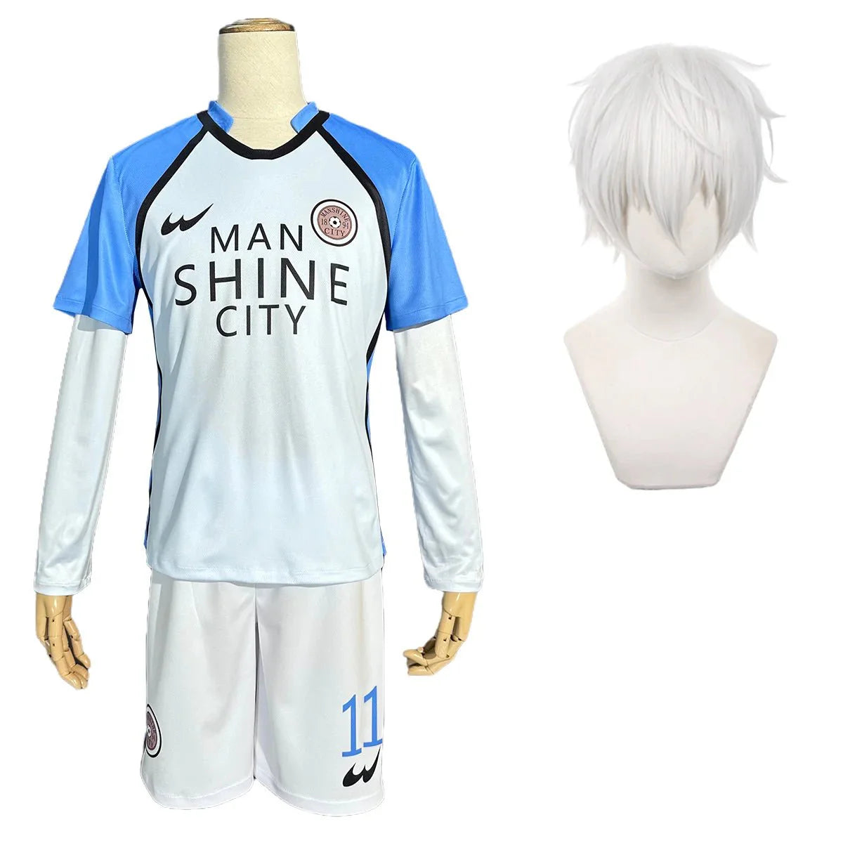 Blue Lock Anime Cosplay Costume Wig MAN SHINE CITY Nagi Reo Mikage Chigiri Rose Net Football Soccer Uniform Daily Sport - Coscosmos