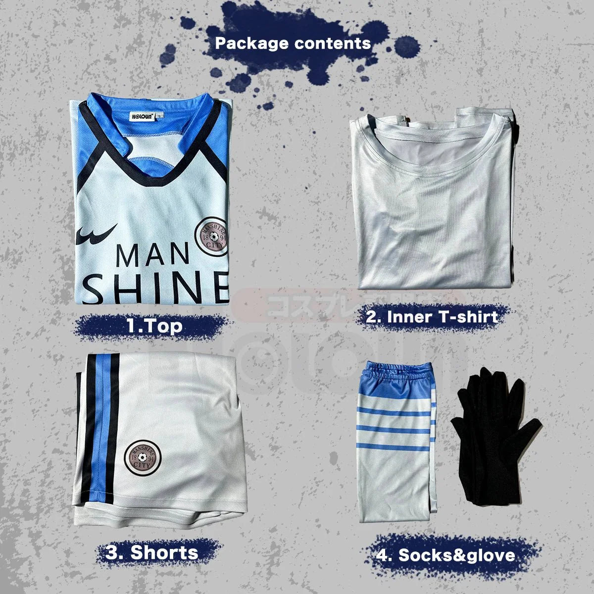 Blue Lock Anime Cosplay Costume Wig MAN SHINE CITY Nagi Reo Mikage Chigiri Rose Net Football Soccer Uniform Daily Sport - Coscosmos