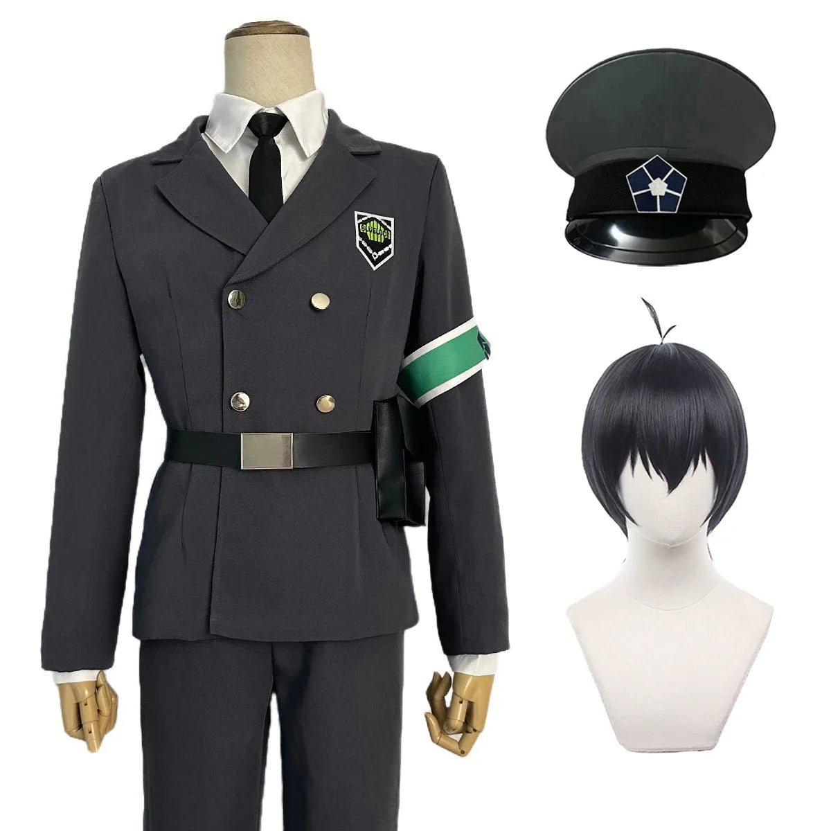 Blue Lock Anime Exhibition Guards Rin Itoshi Isagi Bachira Nagi Chigiri Reo Barou Kunigami Cosplay Costume Wig Rose Net - Coscosmos