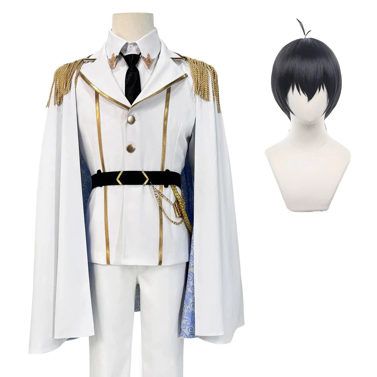 Stylish Blue Lock Isagi Cosplay Wig with Halloween Costume Set by Halloweez - Halloweez