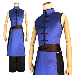 Stylish Blue Lock Anime Kaiser Cosplay Costume from Halloweez - Kung Fu Tang Suit with Wig - Halloweez