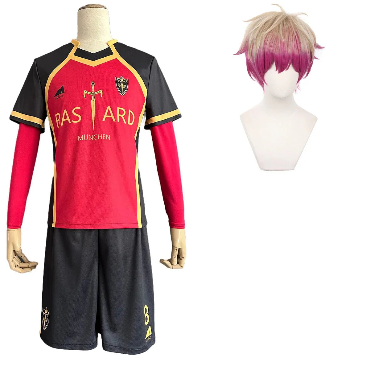 Blue Lock Anime Kaiser Ness Isagi Kurona Hiori Cosplay Costume Wig Jersey Bastard Munchen Embroidery Football Uniform - Coscosmos