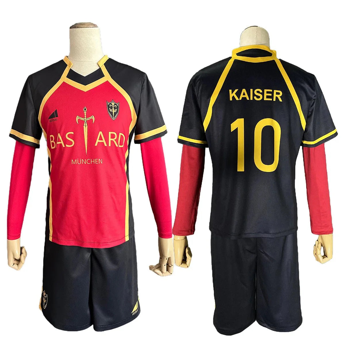 Blue Lock Anime Kaiser Ness Isagi Kurona Hiori Cosplay Costume Wig Jersey Bastard Munchen Embroidery Football Uniform - Coscosmos