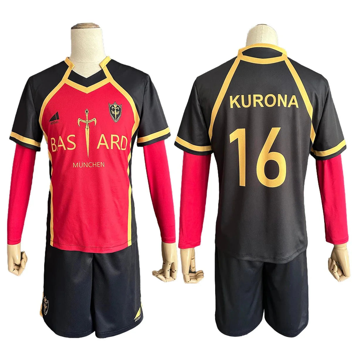 Blue Lock Anime Kaiser Ness Isagi Kurona Hiori Cosplay Costume Wig Jersey Bastard Munchen Embroidery Football Uniform - Coscosmos