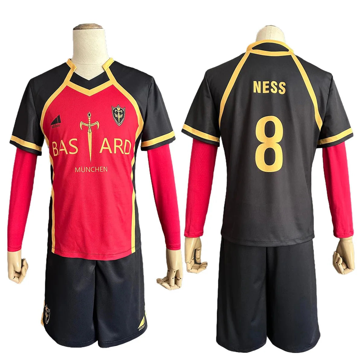 Blue Lock Anime Kaiser Ness Isagi Kurona Hiori Cosplay Costume Wig Jersey Bastard Munchen Embroidery Football Uniform - Coscosmos