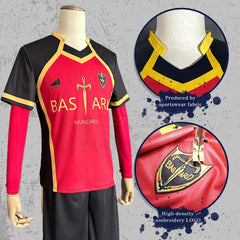 Blue Lock Anime Kunigami Rensuke Cosplay Costume Wig Jersey Bastard Munchen NO.50 Embroidery Football Uniform - Coscosmos