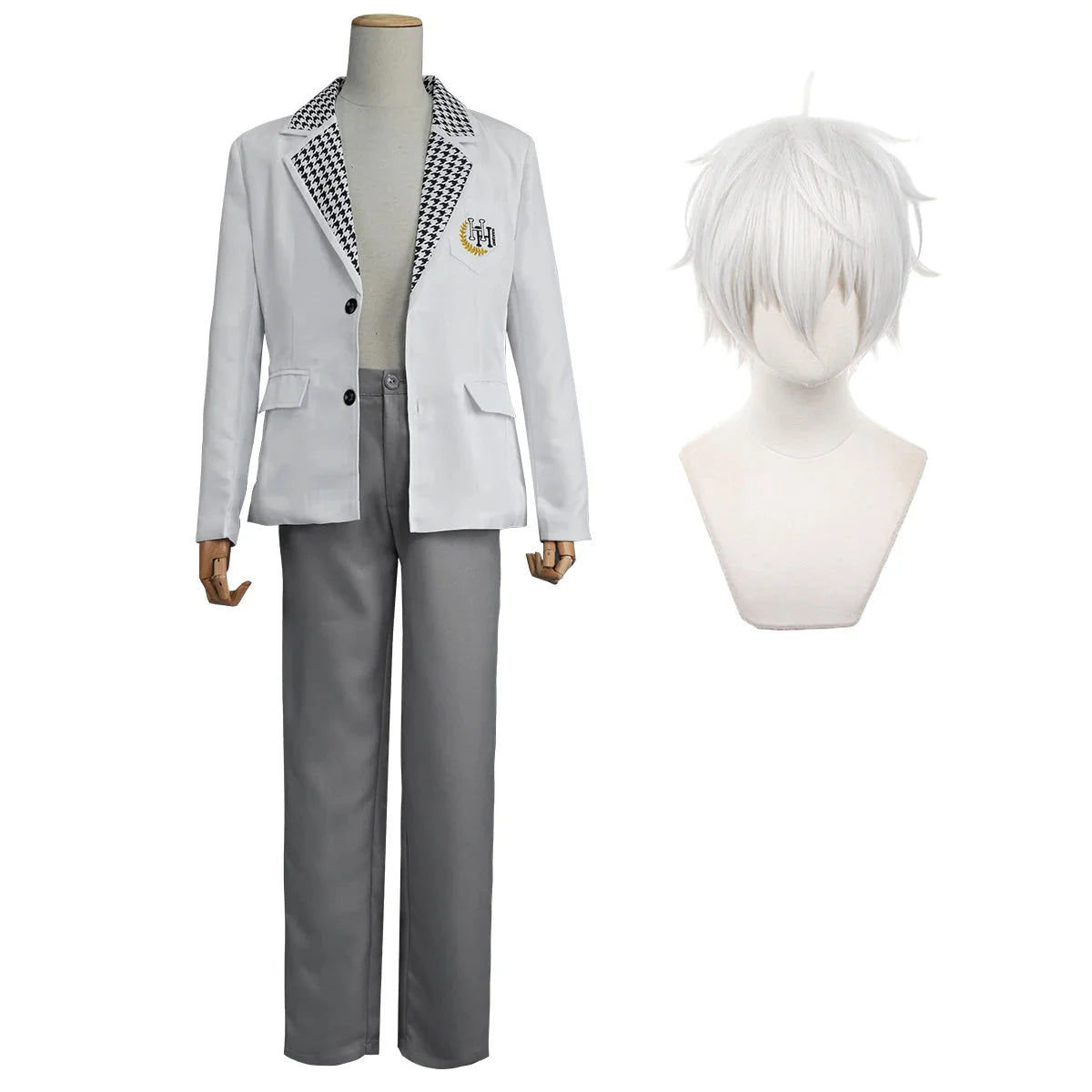 Stylish Blue Lock Anime Nagi Cosplay Costume with Black Hoodie, DK Uniform, and Synthetic Fibers - Halloweez