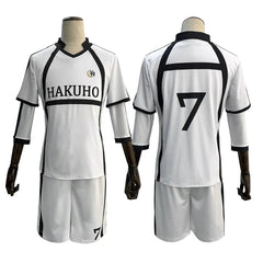 Blue Lock Anime Nagi NO.7 Reo Mikage NO.10 Cosplay Costume Jersey Wig Rose Net Football Soccer Uniform Sport Wearing - Coscosmos