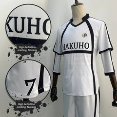 Blue Lock Anime Nagi NO.7 Reo Mikage NO.10 Cosplay Costume Jersey Wig Rose Net Football Soccer Uniform Sport Wearing - Coscosmos