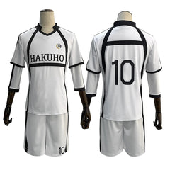 Blue Lock Anime Nagi NO.7 Reo Mikage NO.10 Cosplay Costume Jersey Wig Rose Net Football Soccer Uniform Sport Wearing - Coscosmos