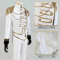 Halloweez Anime Reo Mikage Cosplay Costume with White Cloak and Rose Net - Halloweez