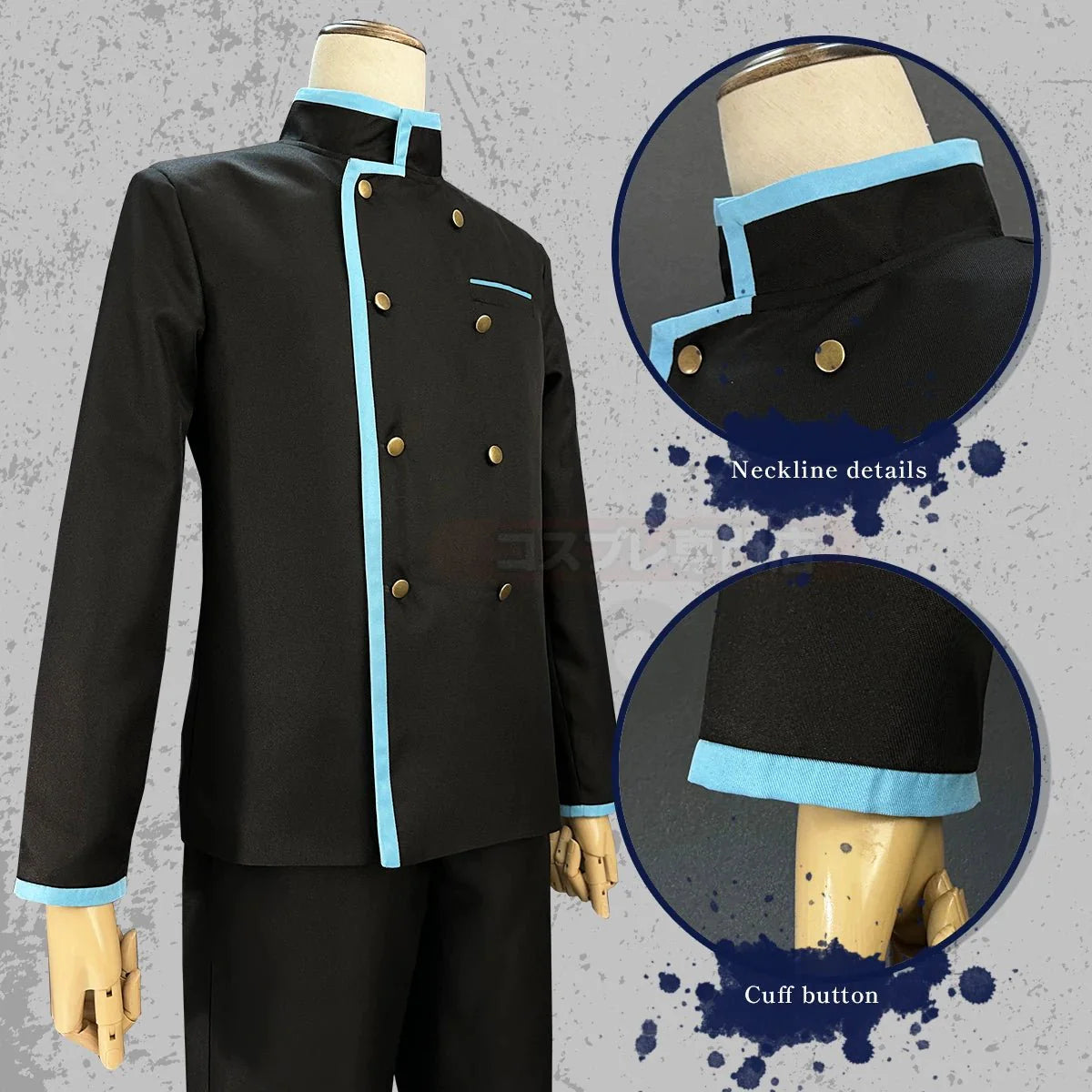 Halloweez Rin Itoshi Cosplay Costume - Blue Lock Anime High School Uniform with DK Logo Coat - Halloweez
