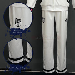 Halloweez Blue Lock Anime U20 Sae Itoshi Shidou Ryusei Cosplay Full-Zip Tracksuit Sweatshirt Sportswear Hoodie Pants - Halloweez