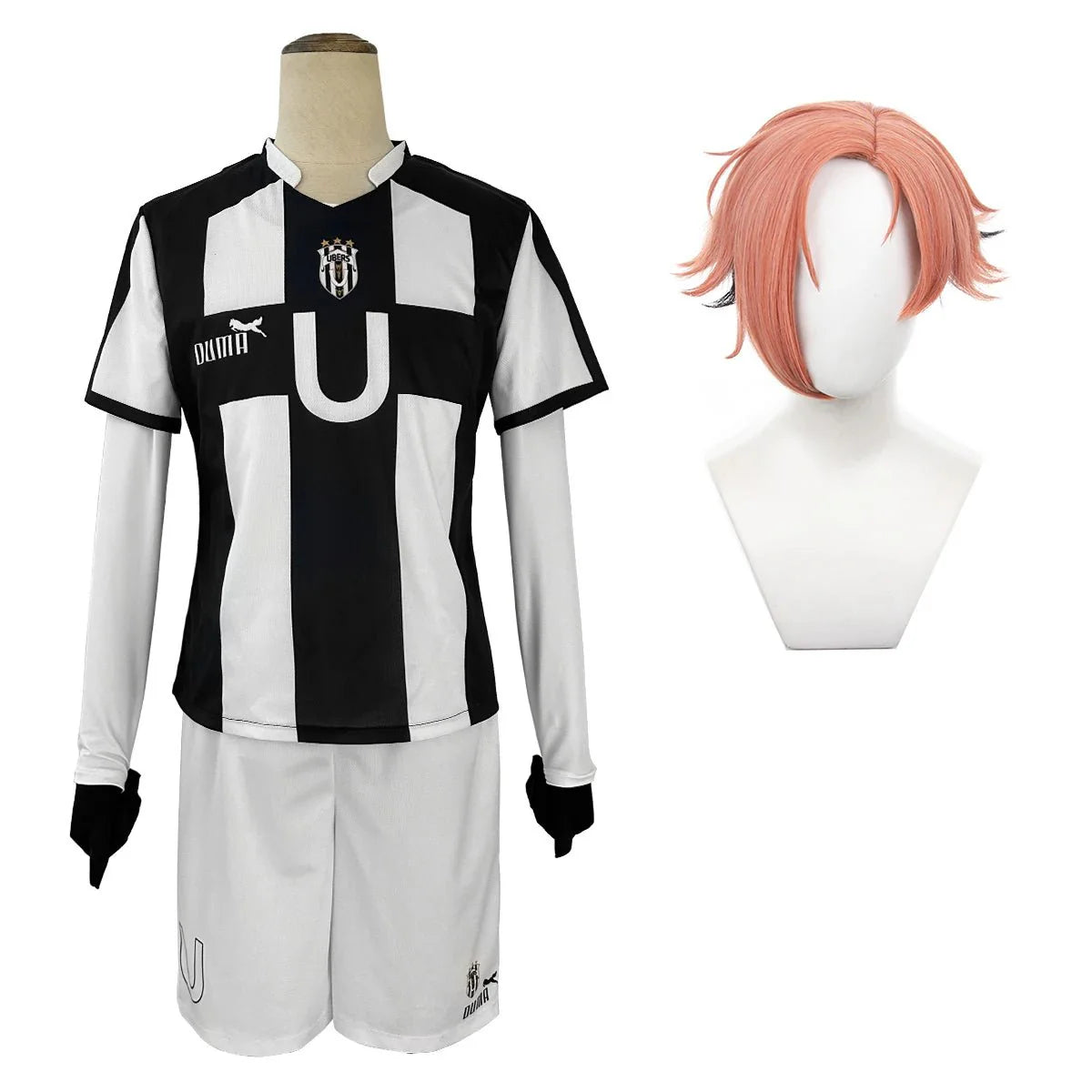Blue Lock Manga Anime Niko Barou Aiku Sendou Snuffy Lorenzo Aryu Cosplay Costume Wig Rose Net Football Uniform Halloween - Coscosmos