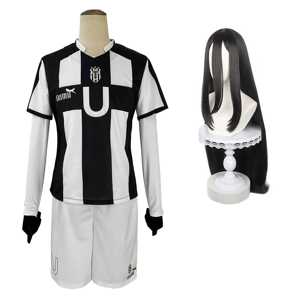 Blue Lock Manga Anime Niko Barou Aiku Sendou Snuffy Lorenzo Aryu Cosplay Costume Wig Rose Net Football Uniform Halloween - Coscosmos