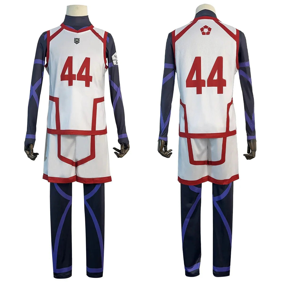 Blue Lock Season 2 Anime Chigiri Cosplay Costume Wig NO.44 Training Jerseys 4PCS Football Uniform Daily Wear Cos Gift - Coscosmos