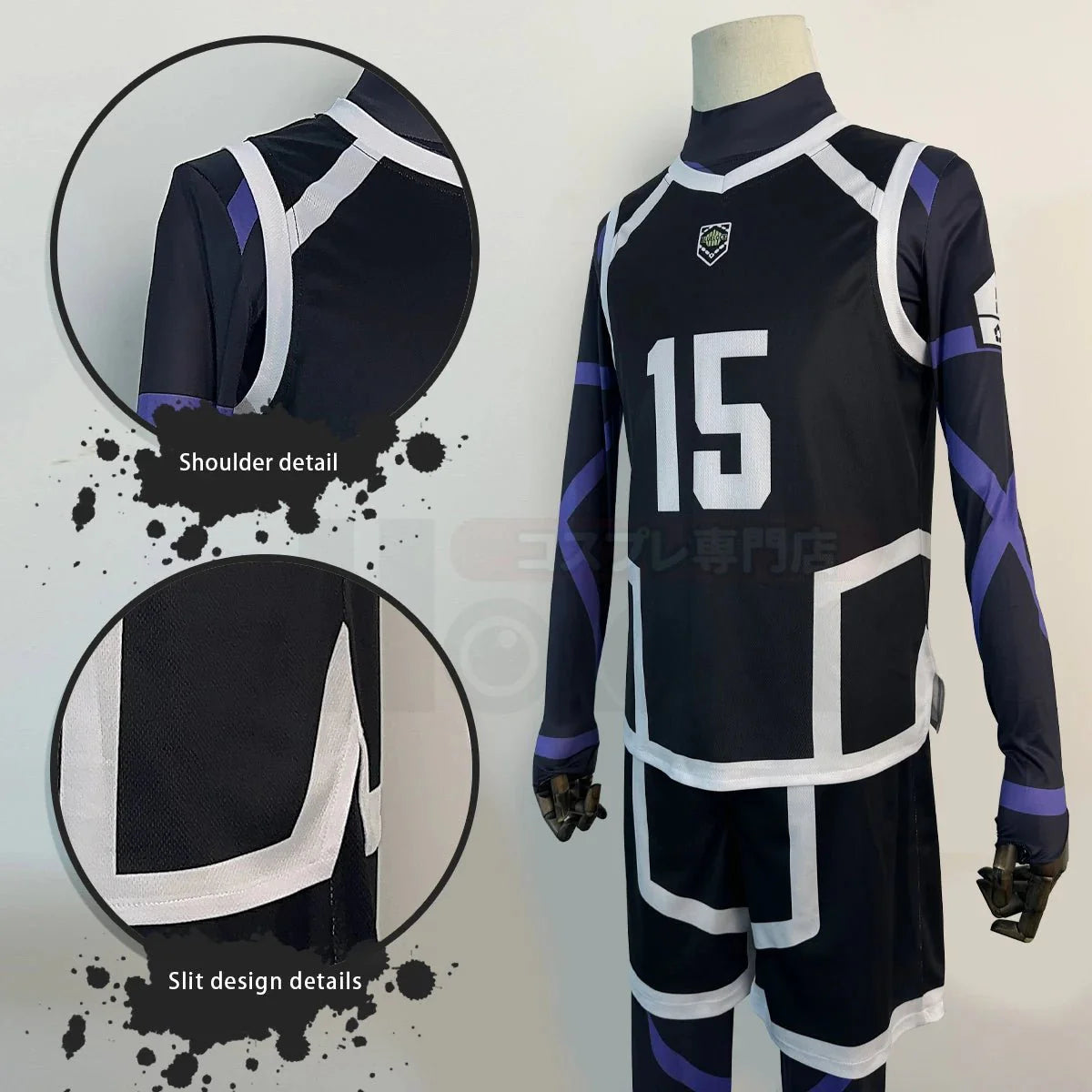 Blue Lock Season 2 Anime Isagi Cosplay Costume Wig NO.15 Training Jerseys 4PCS Football Uniform Daily Wear Cos Gift - Coscosmos