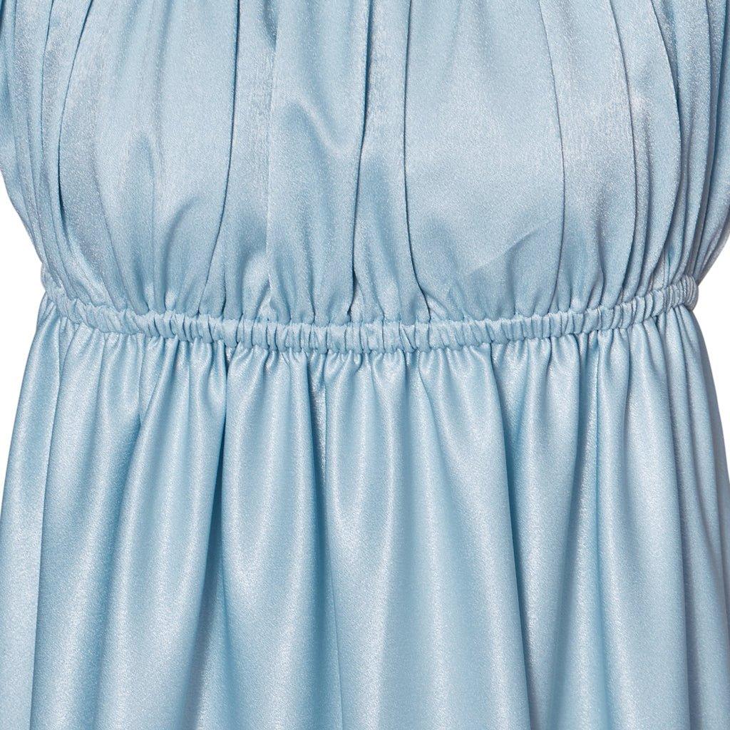 Halloweez Cosplay Costume - Elegant Light Blue Silky Empire Waist Regency Gown - Halloweez
