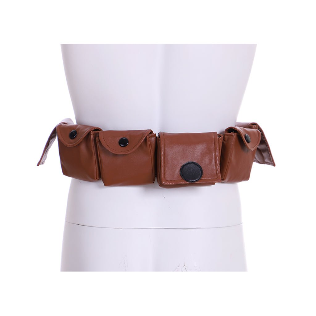 Brown Utility Belt Costume Bag - Adjustable Adult Accessories with Pockets - Coscosmos