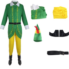 Halloweez Buddy The Elf Costume for Men | Complete Movie-Inspired Outfit for Holiday Parties - Halloweez