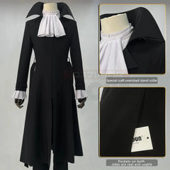 Bungo Anime Akutagawa Ryunosuke Cosplay Costume Wig Oversize Lining Coat Elastic Pants Shirt Belt Daily Wearing Cos - Coscosmos