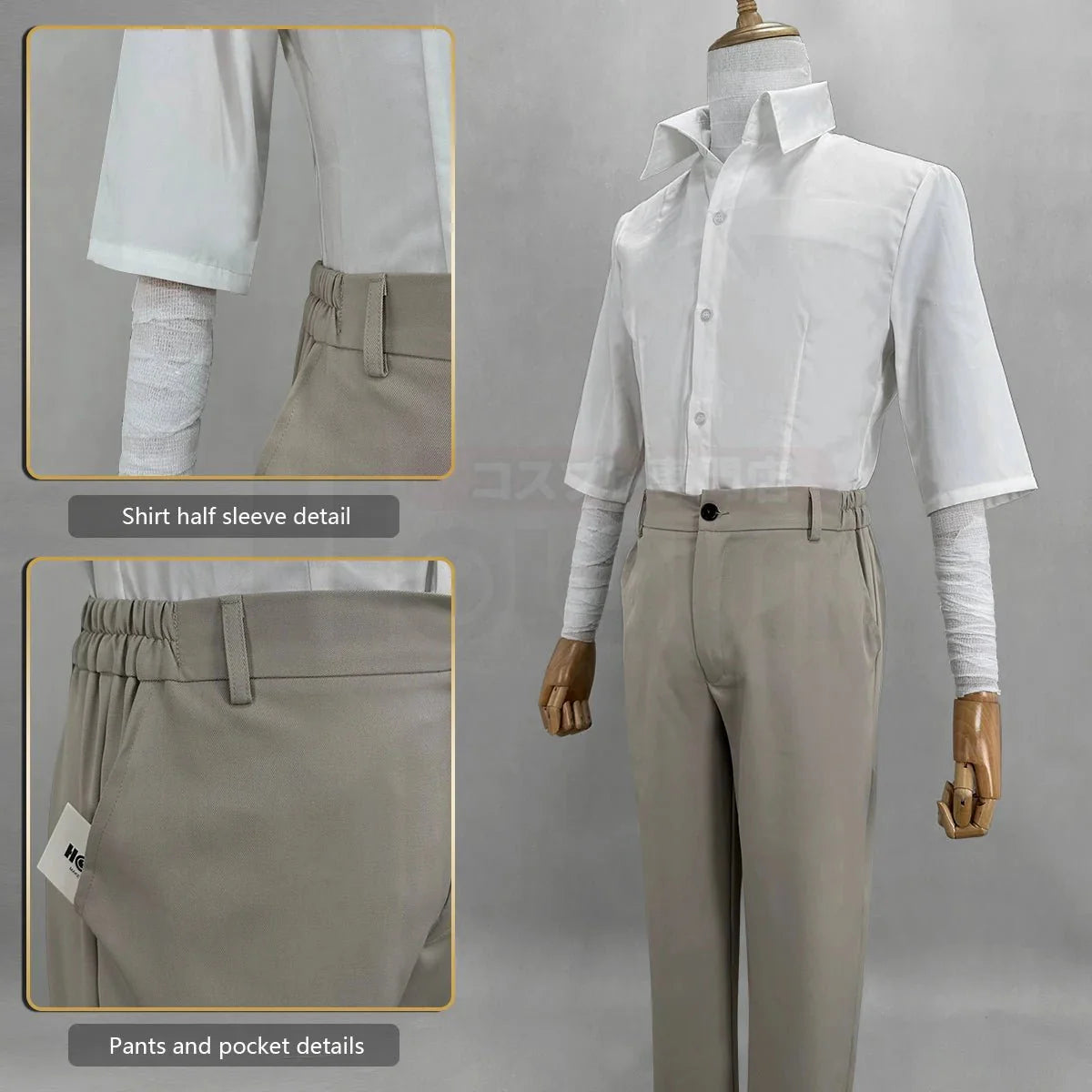 Halloweez Dazai Osamu Cosplay Costume with Wig, Coat, Pants, and Pendant for Stylish Daily Wear - Halloweez