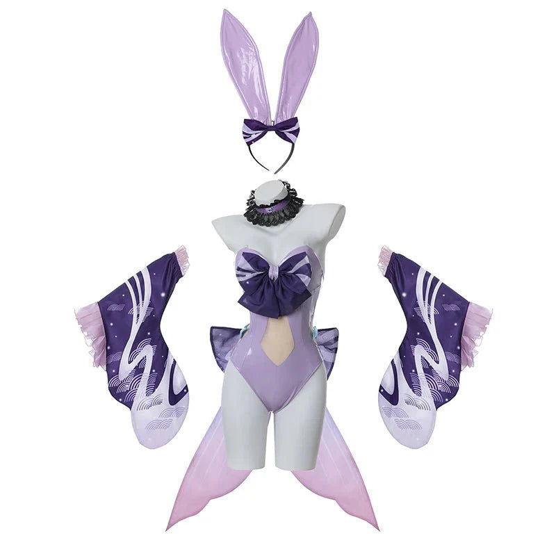 Halloweez Kokomi Cosplay Costume - Genshin Impact Sexy Bunny Jumpsuit Style A & B - Halloweez