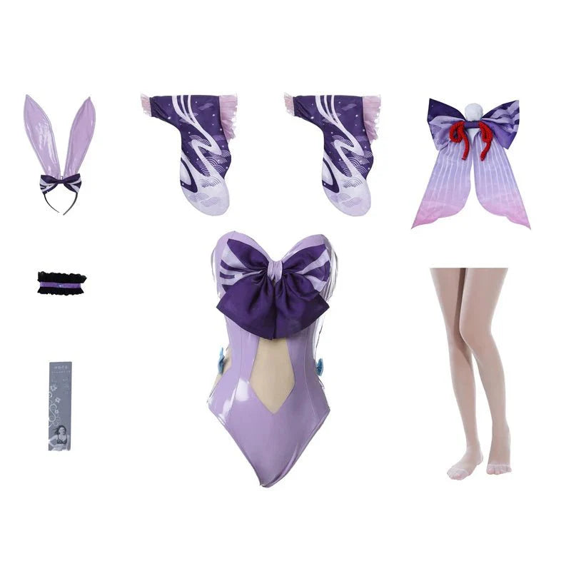 Halloweez Kokomi Cosplay Costume - Genshin Impact Sexy Bunny Jumpsuit Style A & B - Halloweez