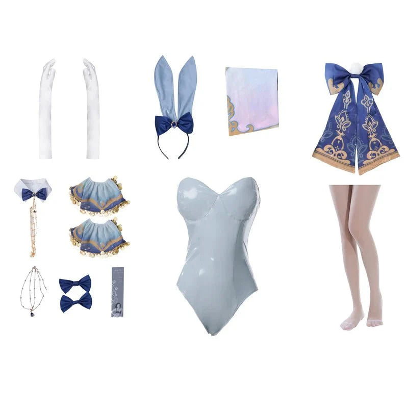 Bunny Girl Nilou Cosplay Costume Genshin Impact Nilou Bunny Costume Original Sexy Women Jumpsuit Style A and B - Coscosmos