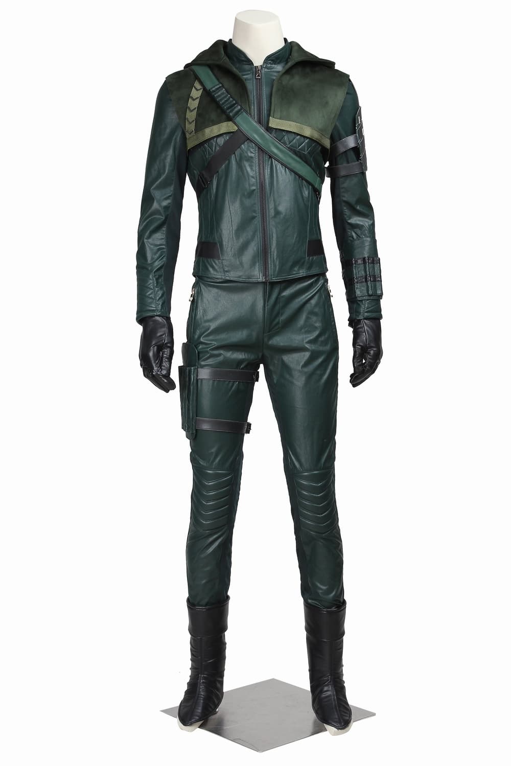 Halloweez Green Arrow Cosplay Accessories Set – Mask, Gloves, Holster, Belt, Bag