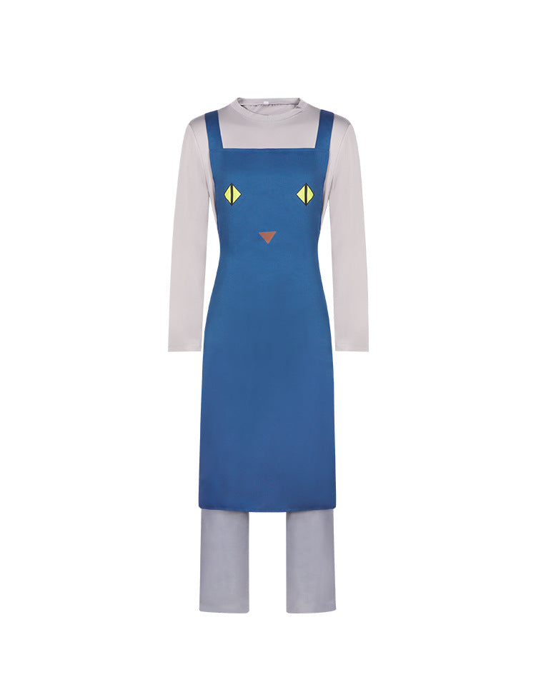 Kunagi Cat Cafe Staff Cosplay Costume - Live Dead Meow Night Anime Cosplay Outfit with Apron for Halloween Party - Halloweez